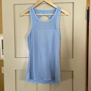 Lorna Jane Light Blue Mesh Cut Out Tank